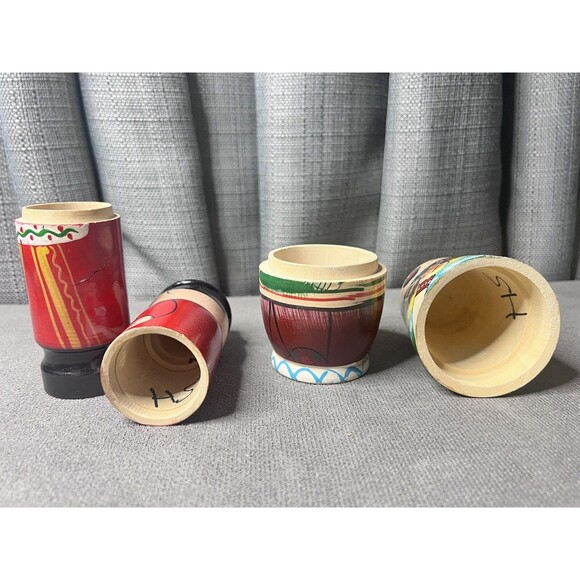 Russian Nesting Dolls Lot Women Man Chef Handpainted Mixed - Picture 13 of 16